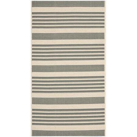 Safavieh 2 Ft. X 3 Ft. -7 In. Accent Indoor-Outdoor Courtyard- Beige And Blue- Machine Made Rug CY6062-236-2